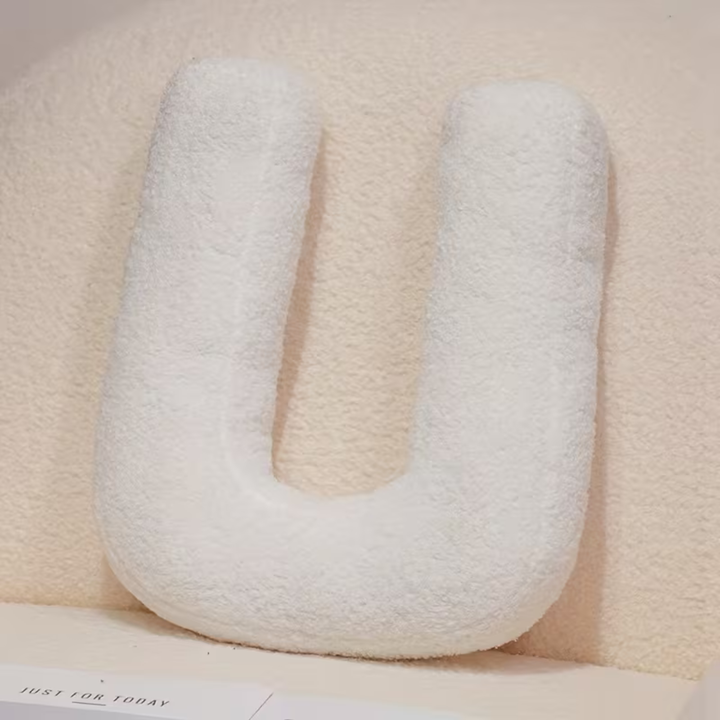White Letter Decorative Pillow – Soft And Versatile | Creative Pillows For Your Sofa And Bed | Stornfield