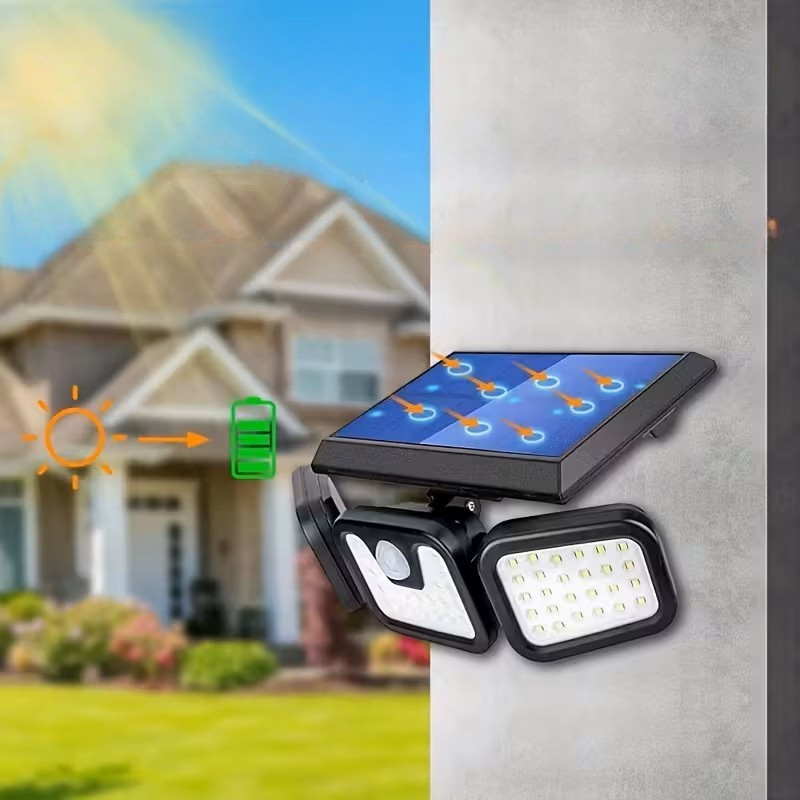 Solar wall light with motion sensor – Bright outdoor lighting with 3 light modes | Weatherproof IP44 for garden, yard and garage | Stornfield