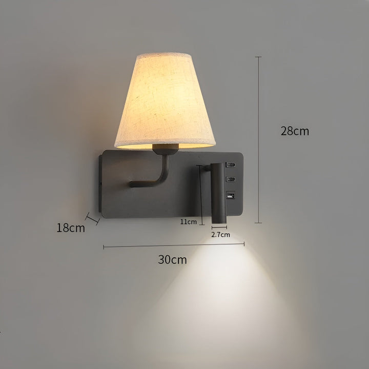 Reading lamp with candle light effect – Warm, decorative light | Perfect for the bedroom & bed | Stornfield