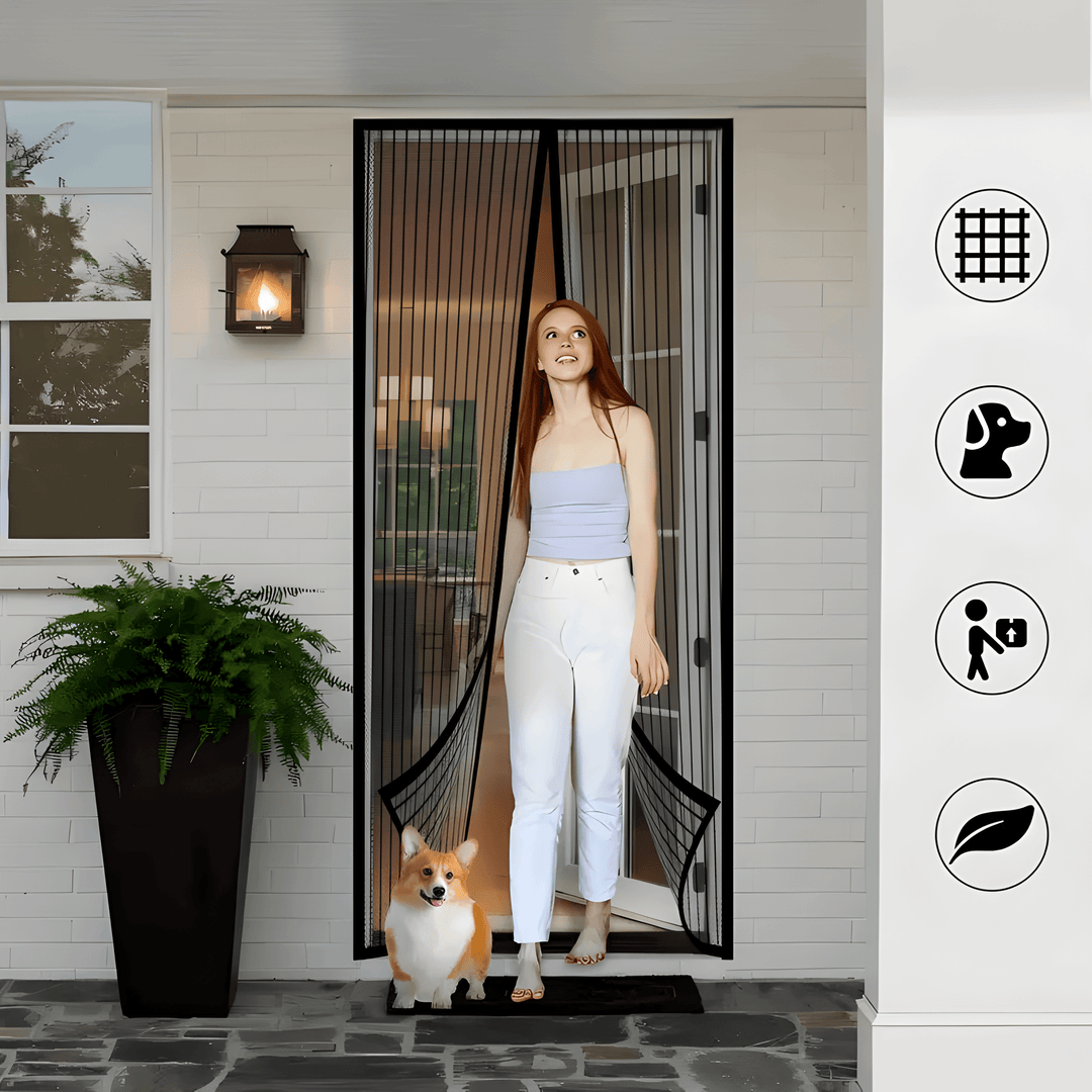 Self-closing Magnetic Insect Screen with Pet-friendly Opening | Stornfield