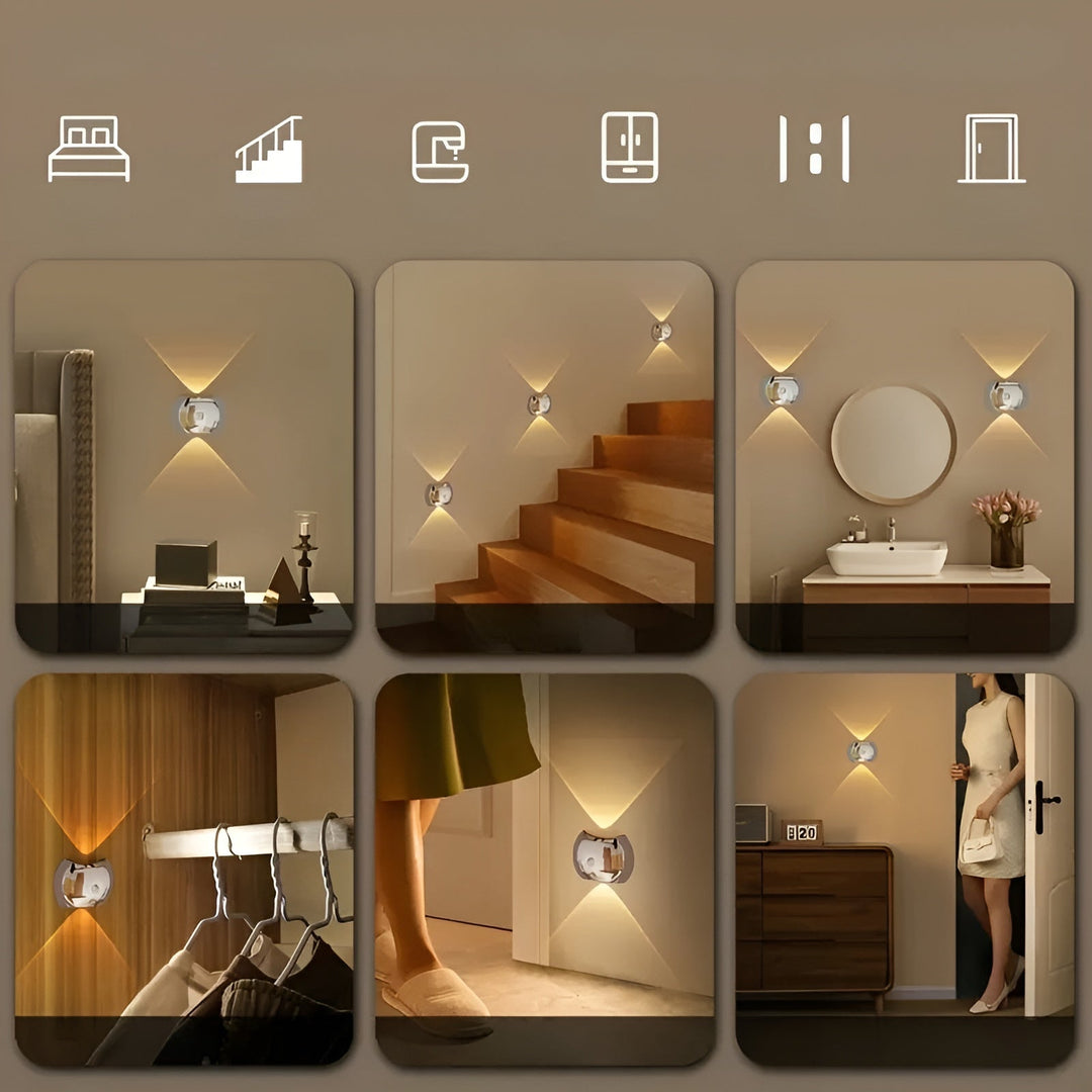 Wall light with motion sensor – Dual LED light Up & Down | Magnetic & PortaStornfielde | Stornfield