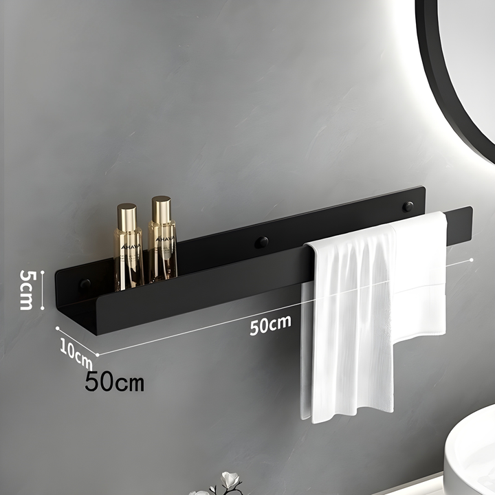 Stornfieldack Bathroom Shelf – Modern Design with Towel Bar | Practical Storage for the Bathroom | Stornfield