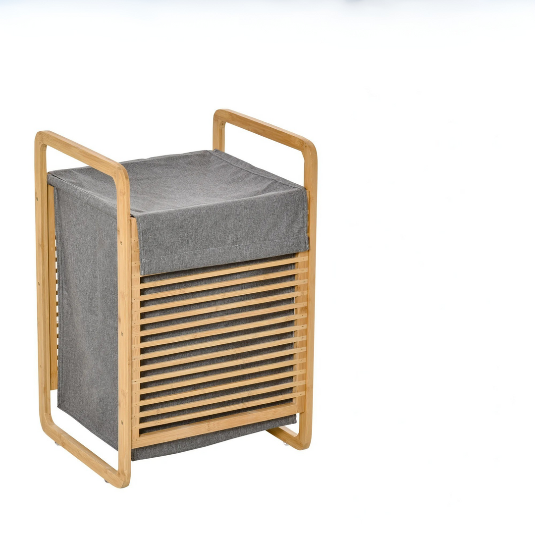 PureWeave Basket – Portable Laundry Basket made of Bamboo with Lid | Stornfield