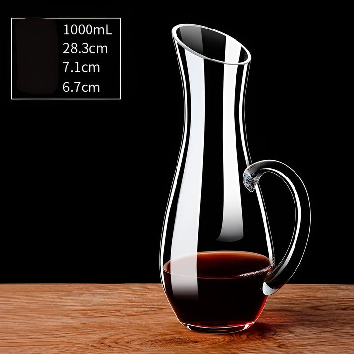 Crystal wine decanter in snail shape – Lead-free for wine or cognac | Decorative for home & bar | Stornfield