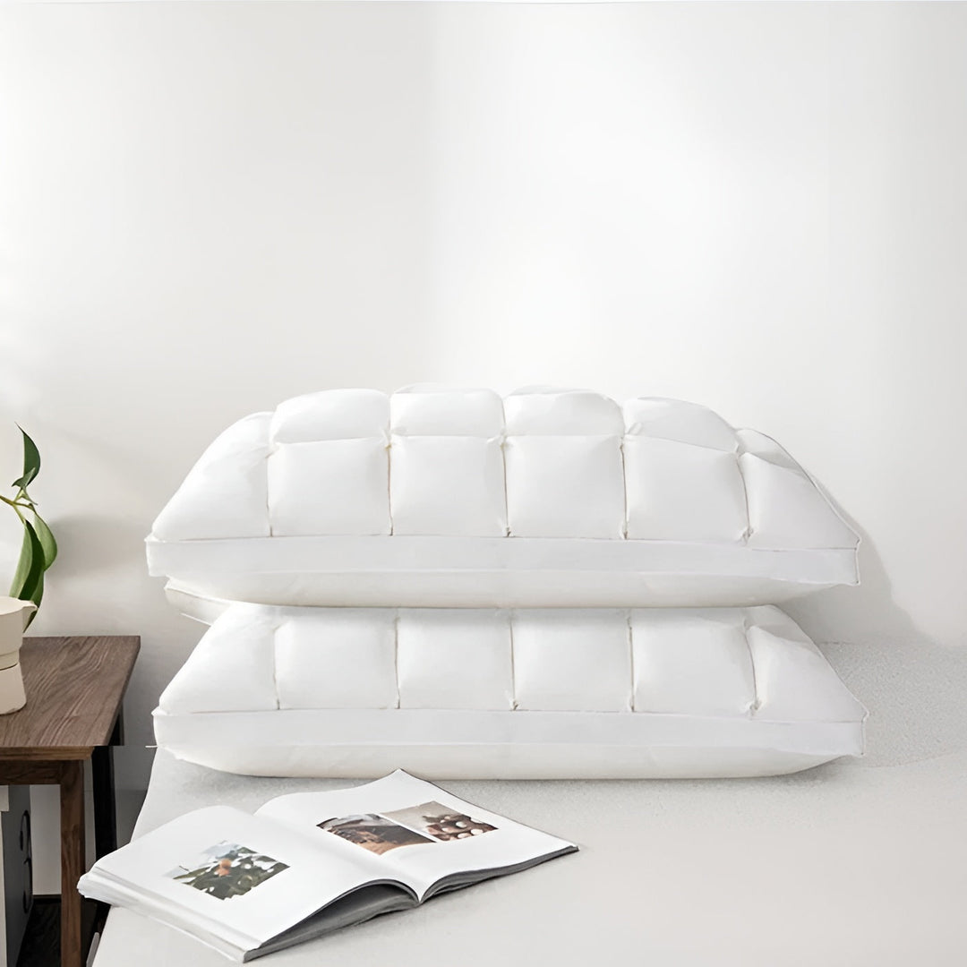 Down pillows with goose down – Luxurious, soft, and hypoallergenic | 100% cotton with optimal neck support | Stornfield