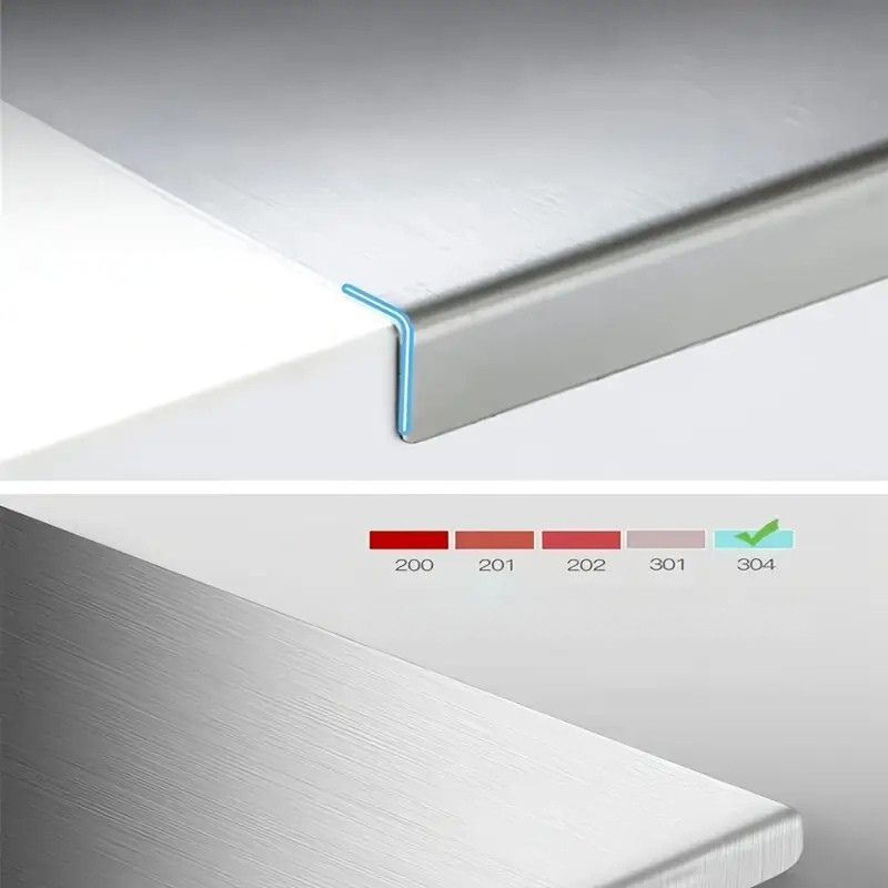 Double-sided cutting board made of stainless steel – Non-slip & hygienic | Perfect for the kitchen | Stornfield