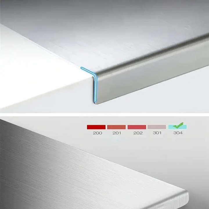 Double-sided cutting board made of stainless steel – Non-slip & hygienic | Perfect for the kitchen | Stornfield