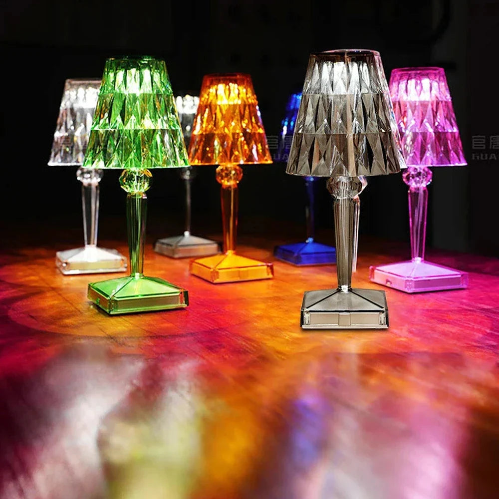 Acrylic Crystal Table Lamp – Artistic Design, Dimmable, Energy Saving, Ideal for Living Room or Bedroom | Stornfield