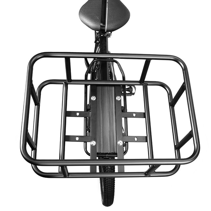 Stornfield | Heavy-Duty Rear Bike Basket with Rack – Large Metal Bicycle Carrier for Groceries, Commutes & E-Bikes