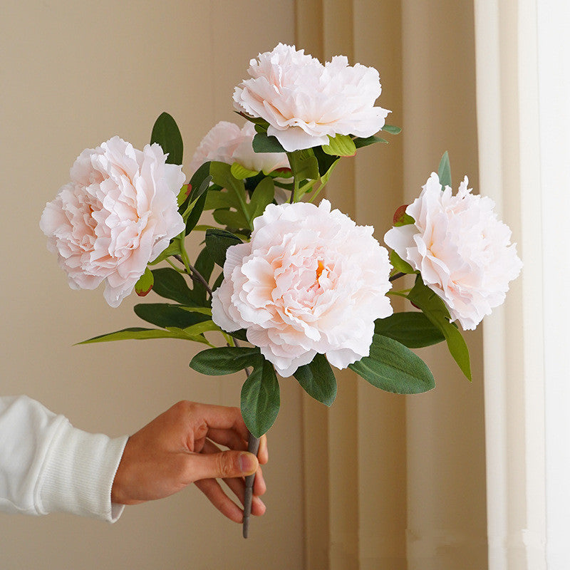 Artificial 5 large head peony flowers | Stornfield