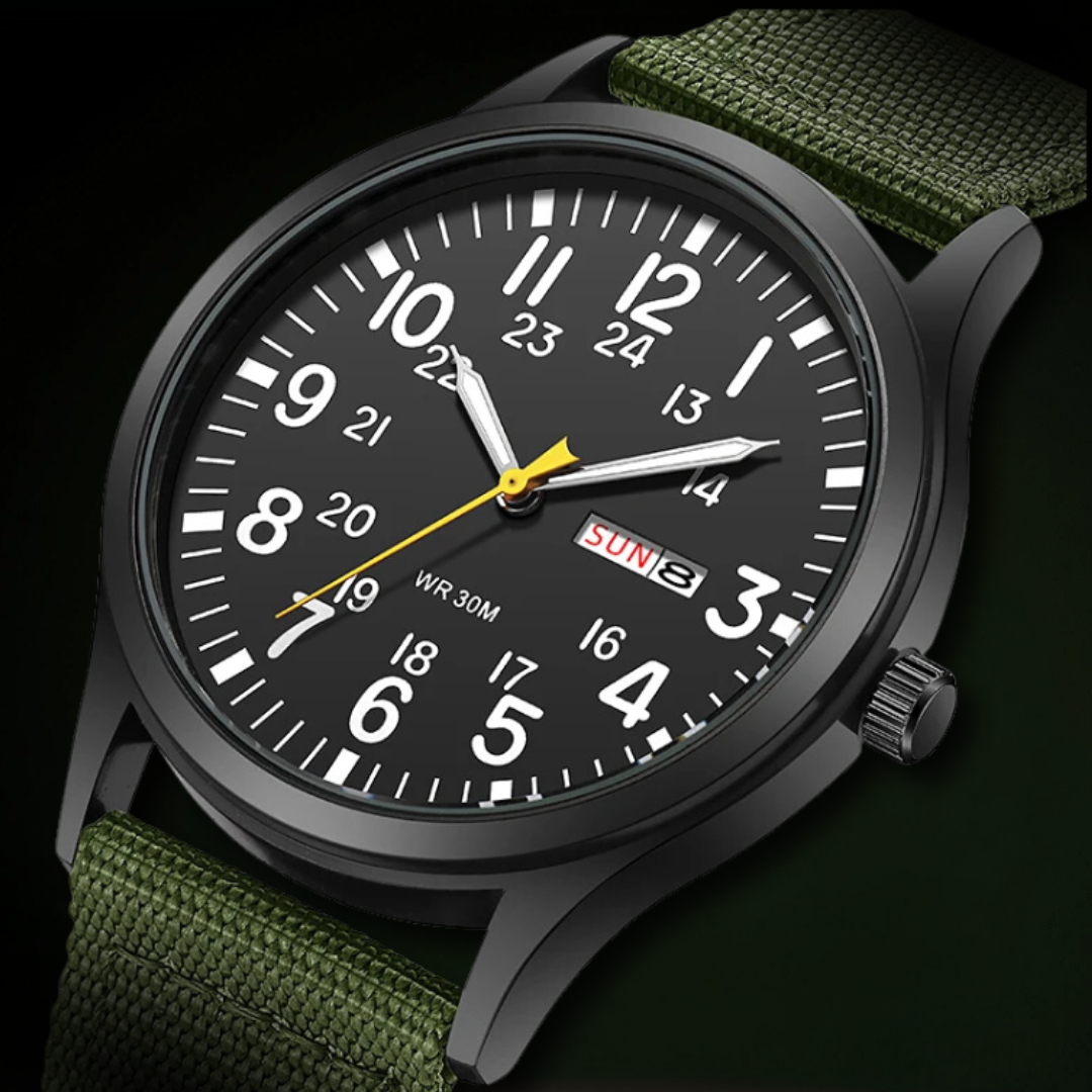 Stornfield | Men’s Rugged Outdoor Watch – Waterproof Military-Style Stainless Steel Timepiece