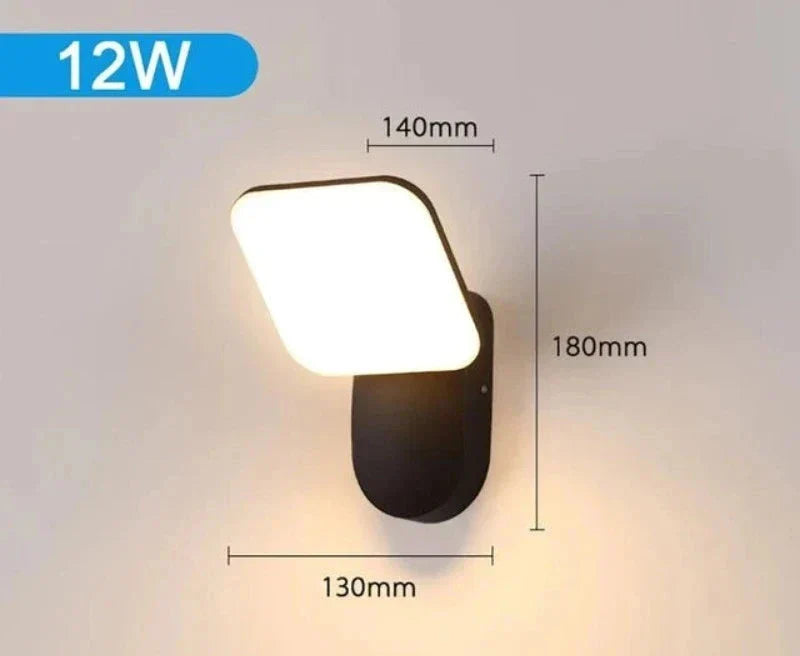 Modern LED porch light with motion sensor - Waterproof outdoor lighting, energy-saving, ideal for terrace and entrance | Stornfield