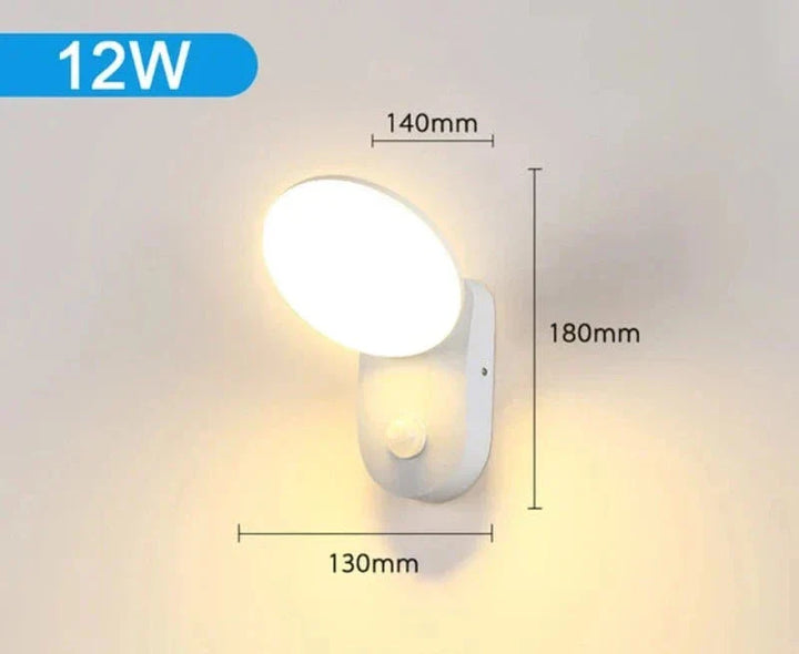 Modern LED porch light with motion sensor - Waterproof outdoor lighting, energy-saving, ideal for terrace and entrance | Stornfield