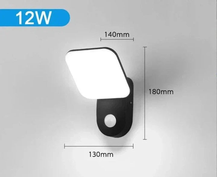 Modern LED porch light with motion sensor - Waterproof outdoor lighting, energy-saving, ideal for terrace and entrance | Stornfield