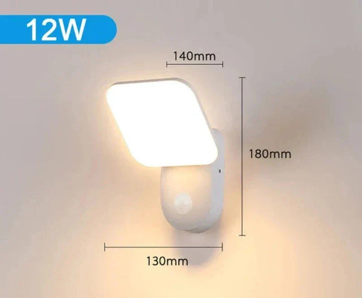 Modern LED porch light with motion sensor - Waterproof outdoor lighting, energy-saving, ideal for terrace and entrance | Stornfield