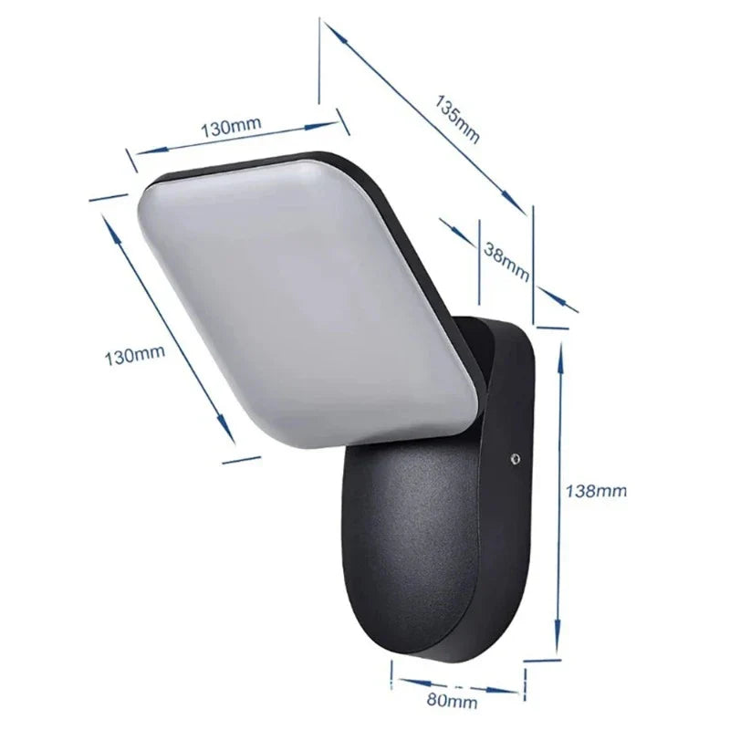 Modern LED porch light with motion sensor - Waterproof outdoor lighting, energy-saving, ideal for terrace and entrance | Stornfield
