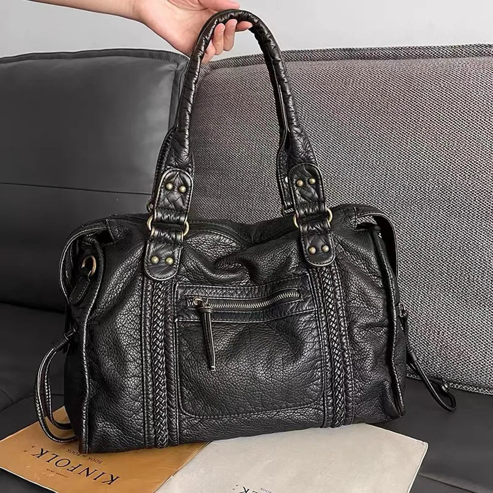 Ladies Shoulder Bag PU Leather Spacious with Laptop Compartment and Adjustable Strap | Stornfield