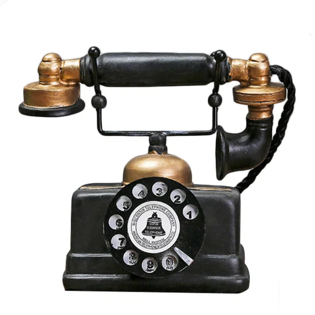 Antique Telephone Decoration – Nostalgic Retro Table Decoration for Living Room and Office | Stornfield