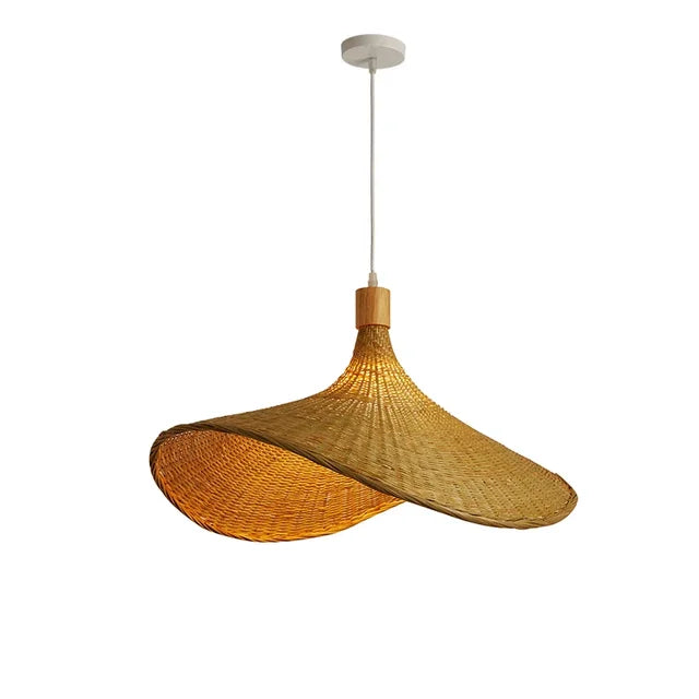 Vintage Handmade Bamboo Pendant Lamp – Woven Hanging Light for Living Room, Dining Room, and Kitchen | Stornfield