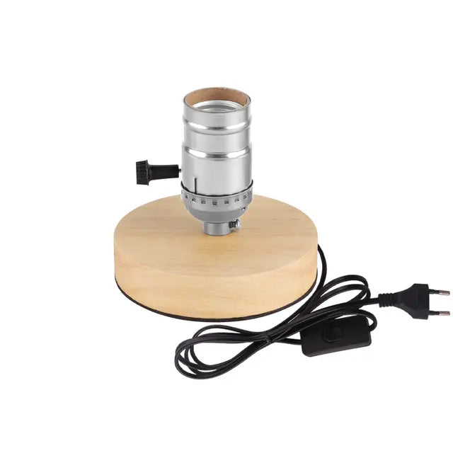 Retro Wooden Table Lamp with Light Ball – Decorative Lighting for Home | Stornfield