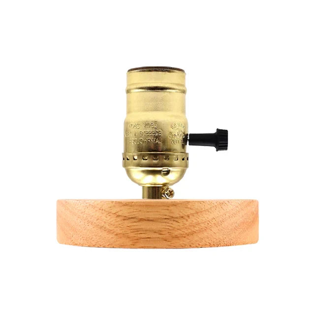 Retro Wooden Table Lamp with Light Ball – Decorative Lighting for Home | Stornfield