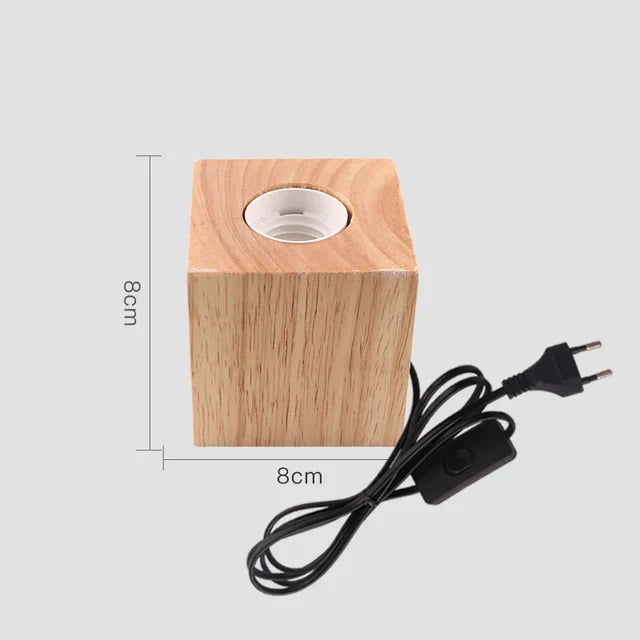 Retro Wooden Table Lamp with Light Ball – Decorative Lighting for Home | Stornfield