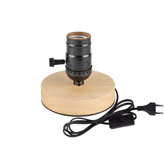 Retro Wooden Table Lamp with Light Ball – Decorative Lighting for Home | Stornfield