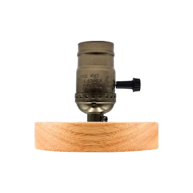 Retro Wooden Table Lamp with Light Ball – Decorative Lighting for Home | Stornfield