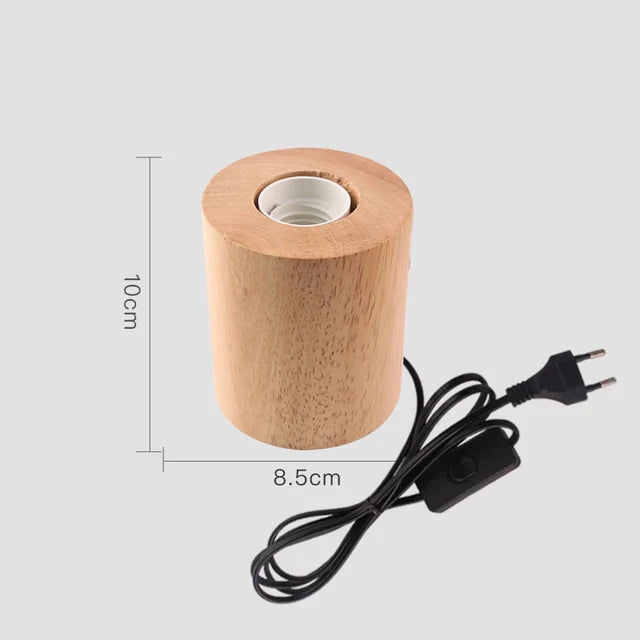 Retro Wooden Table Lamp with Light Ball – Decorative Lighting for Home | Stornfield