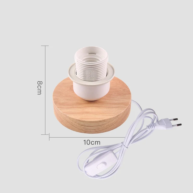 Retro Wooden Table Lamp with Light Ball – Decorative Lighting for Home | Stornfield