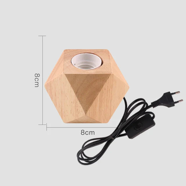 Retro Wooden Table Lamp with Light Ball – Decorative Lighting for Home | Stornfield