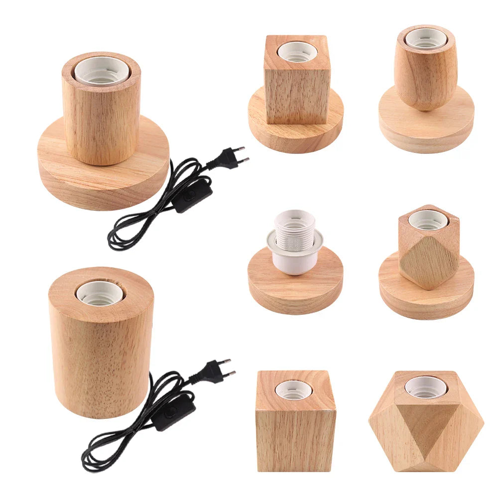 Retro Wooden Table Lamp with Light Ball – Decorative Lighting for Home | Stornfield