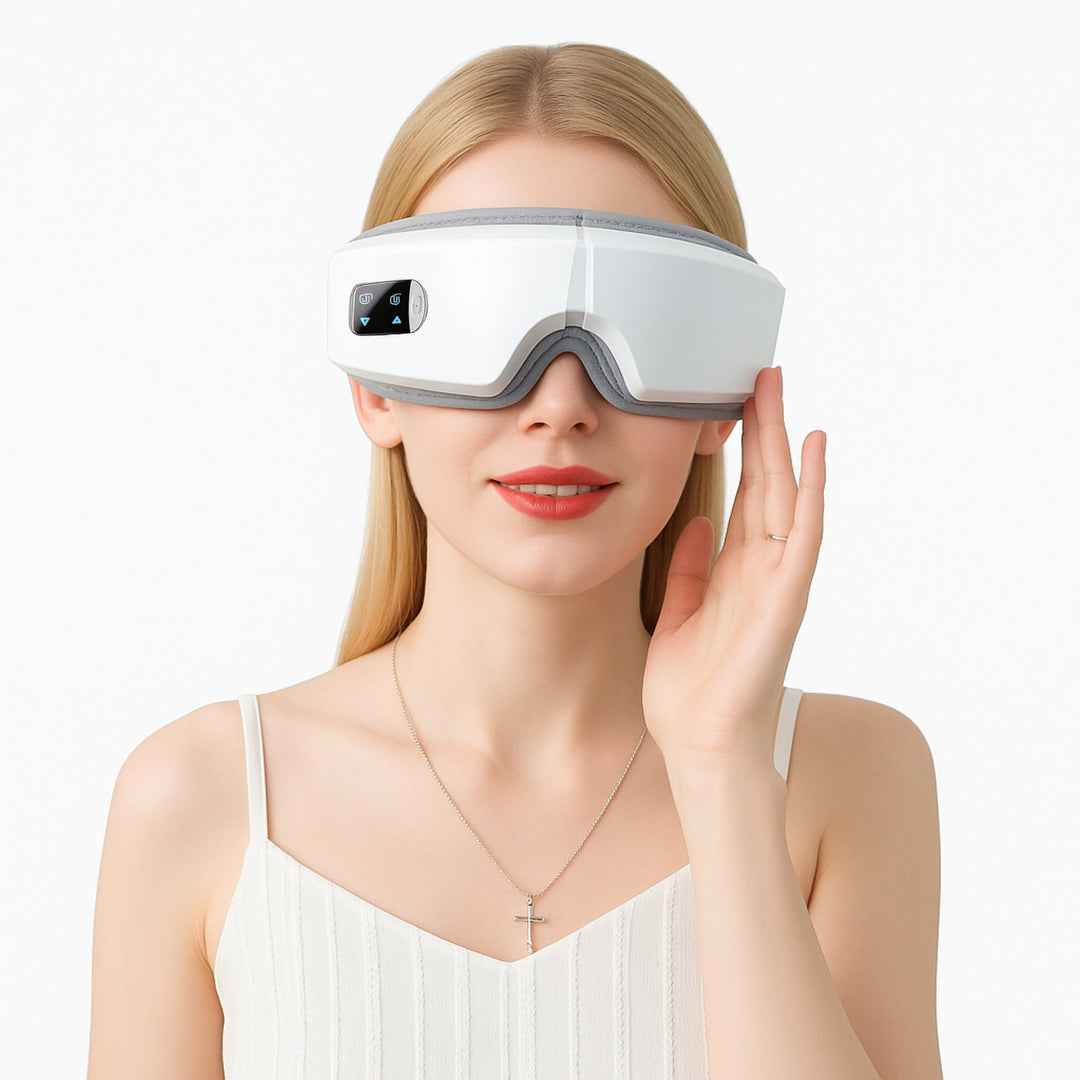 Vistella | 4D Smart Eye Massager - Air Pressure - Vibration - Heat Therapy for Eye Strain - Improved Sleep Stornfield