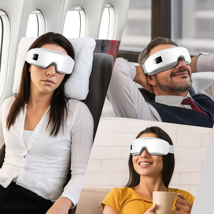 Vistella | 4D Smart Eye Massager - Air Pressure - Vibration - Heat Therapy for Eye Strain - Improved Sleep Stornfield