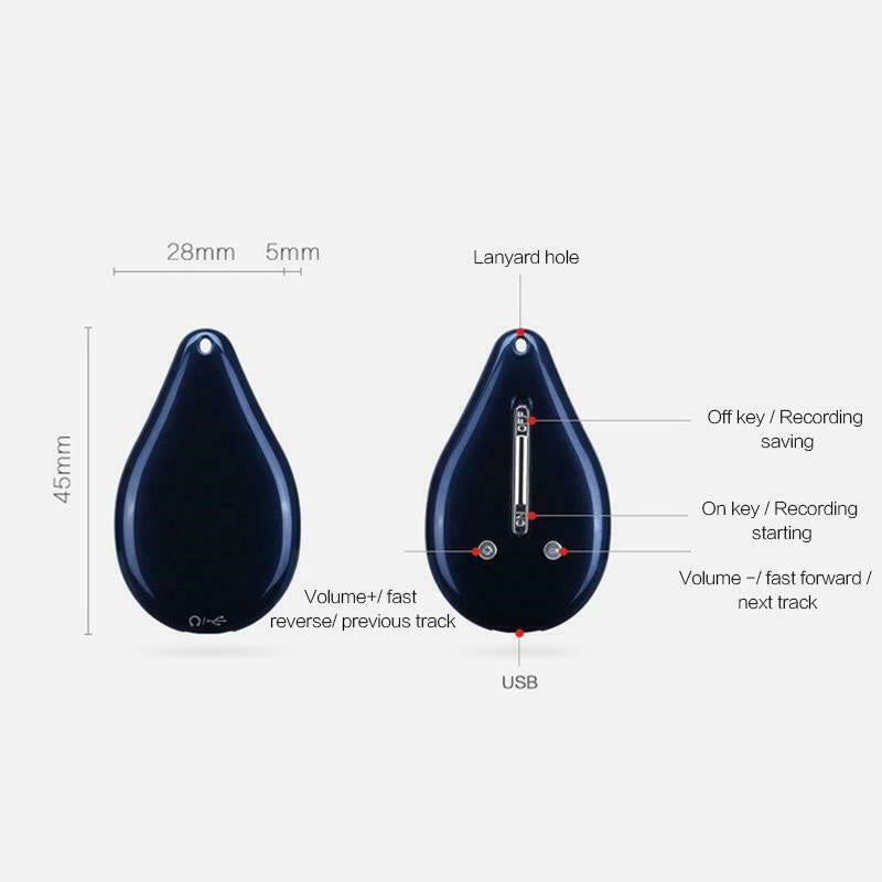 Stornfield | Keychain Voice Recorder – 100-Hour Memory, Portable & Discreet