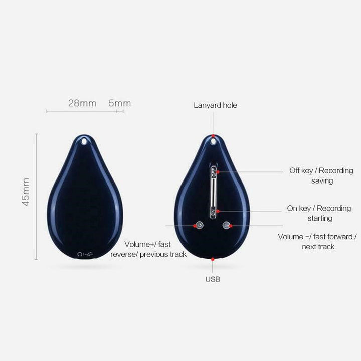 Stornfield | Keychain Voice Recorder – 100-Hour Memory, Portable & Discreet