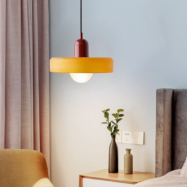 Stornfield | Stained Glass Pendant Light | Elegant Bauhaus Style Hanging Lamp | Designer Lamp for Living Room and Dining Room