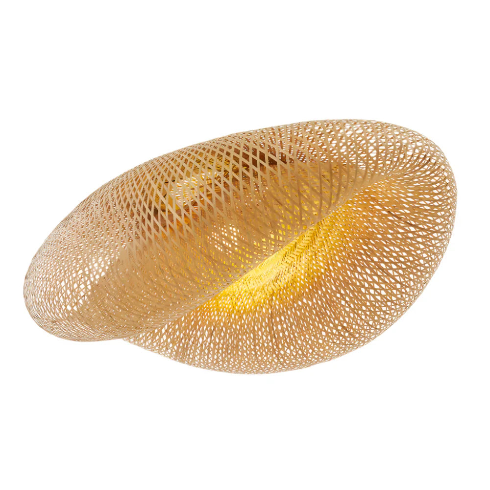 ZenGlow Stornfield Hand-Woven Bamboo Pendant Light