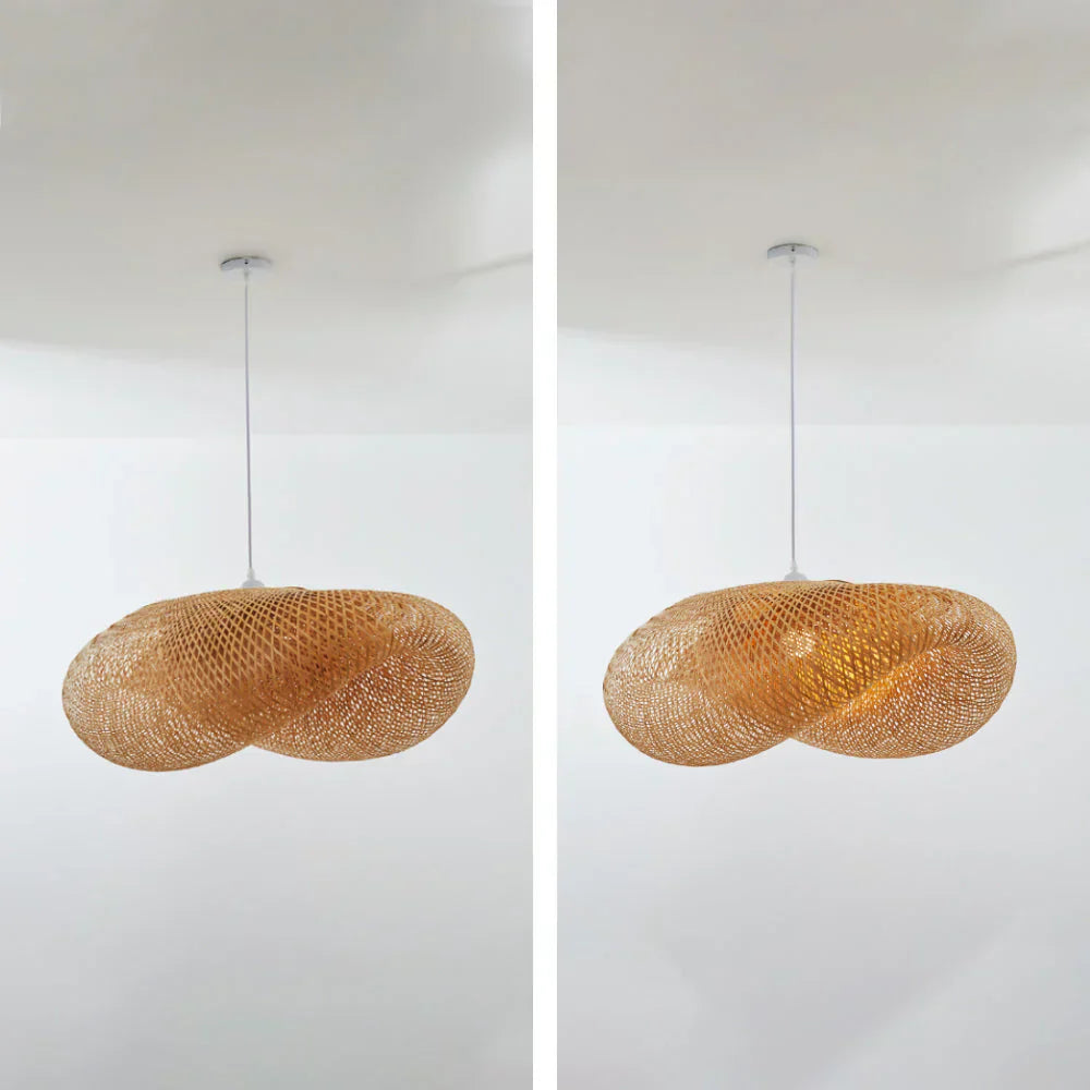 ZenGlow Stornfield Hand-Woven Bamboo Pendant Light
