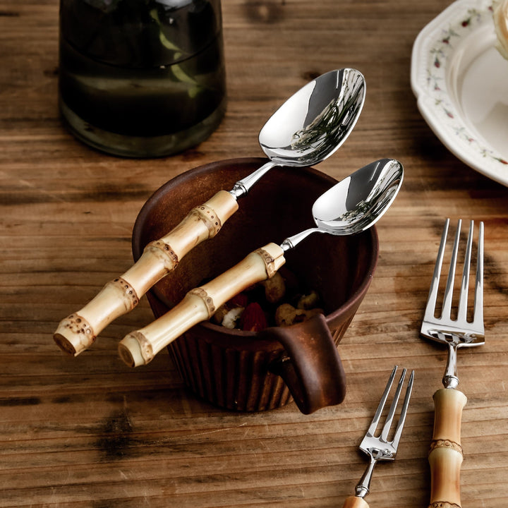 BambooElegance – Luxury Cutlery Set with Bamboo Accents | Stornfield
