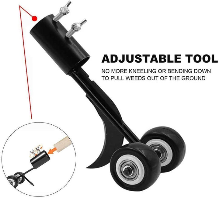 Effortless weed puller with adjustable wheels | Stornfield
