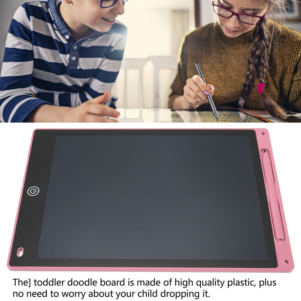 Stornfield | 12-inch LCD writing tablet - erasable doodle board for kids, reusable learning notebook