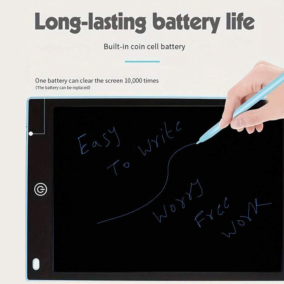 Stornfield | 12-inch LCD Writing Tablet - Erasable Doodle Board for Kids, Reusable Learning Notebook
