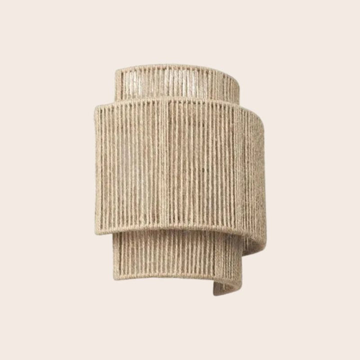 Contemporary Rattan Woven Wall Lamp - WeaveGlow | Stornfield
