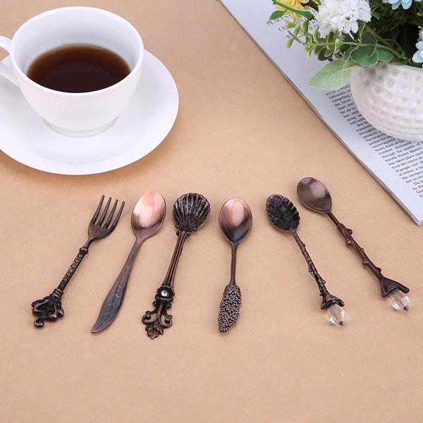 Whimsical Vintage Dessert Spoons (Set of 6) | Stornfield