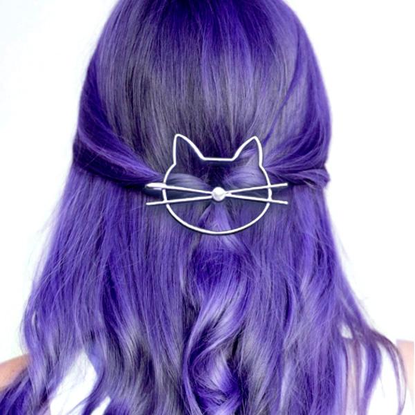 Whiskered Cat Pearl Hair Clip | Stornfield