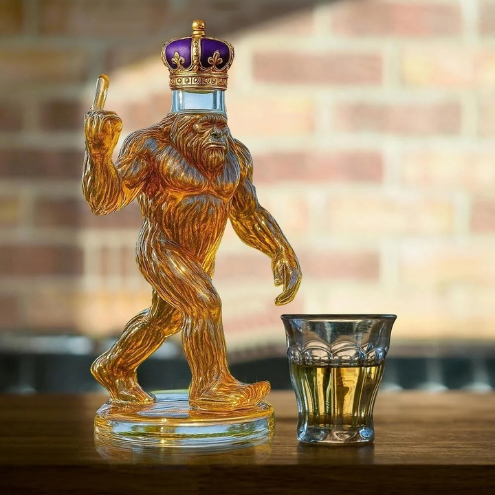 Stornfield | Whiskey Decanter Funny Bigfoot Glass Bottle