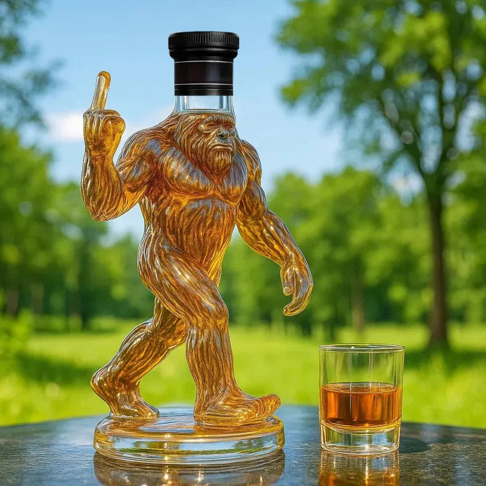 Stornfield | Whiskey Decanter Funny Bigfoot Glass Bottle