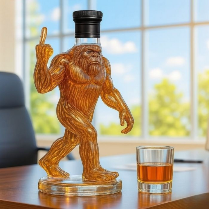 Stornfield | Whiskey Decanter Funny Bigfoot Glass Bottle