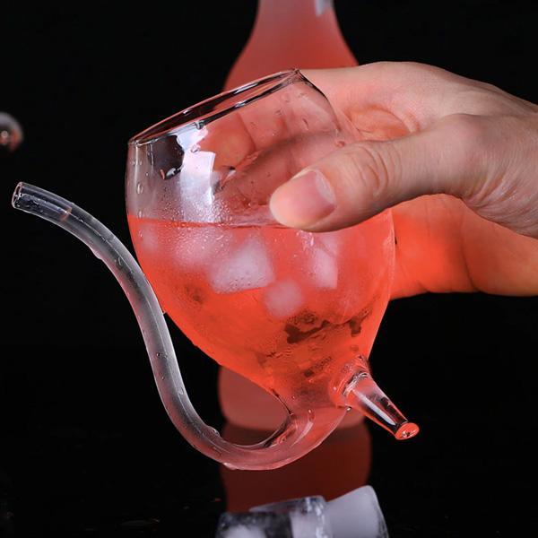 Wine Glass with Built-in Straw | Stornfield